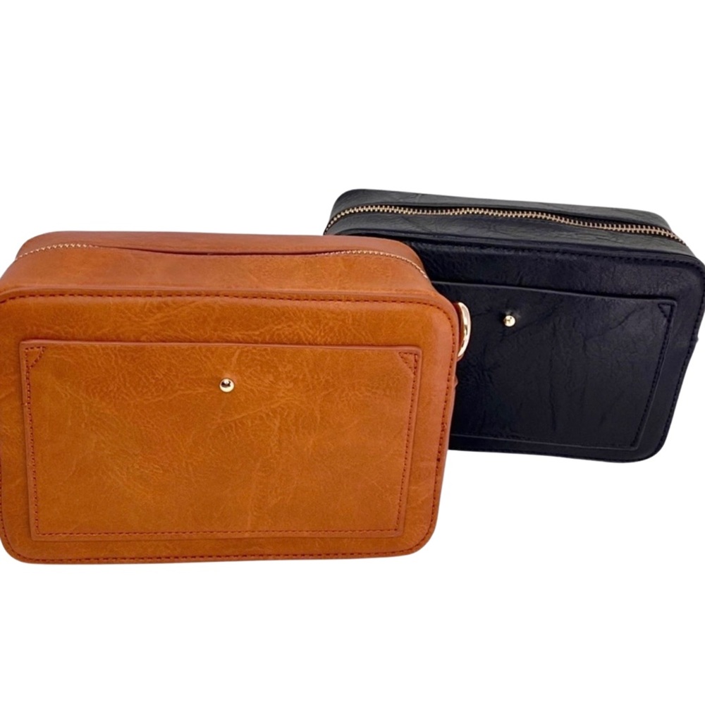 Vegan Leatherโ Camera Crossbody Bag